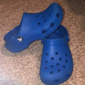 Blue children’s Crocs